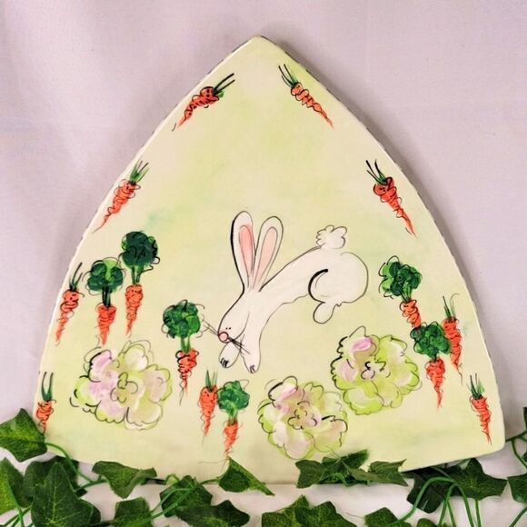 Handpainted. Easter Plate by T Rae. EUC - Picture 1 of 11